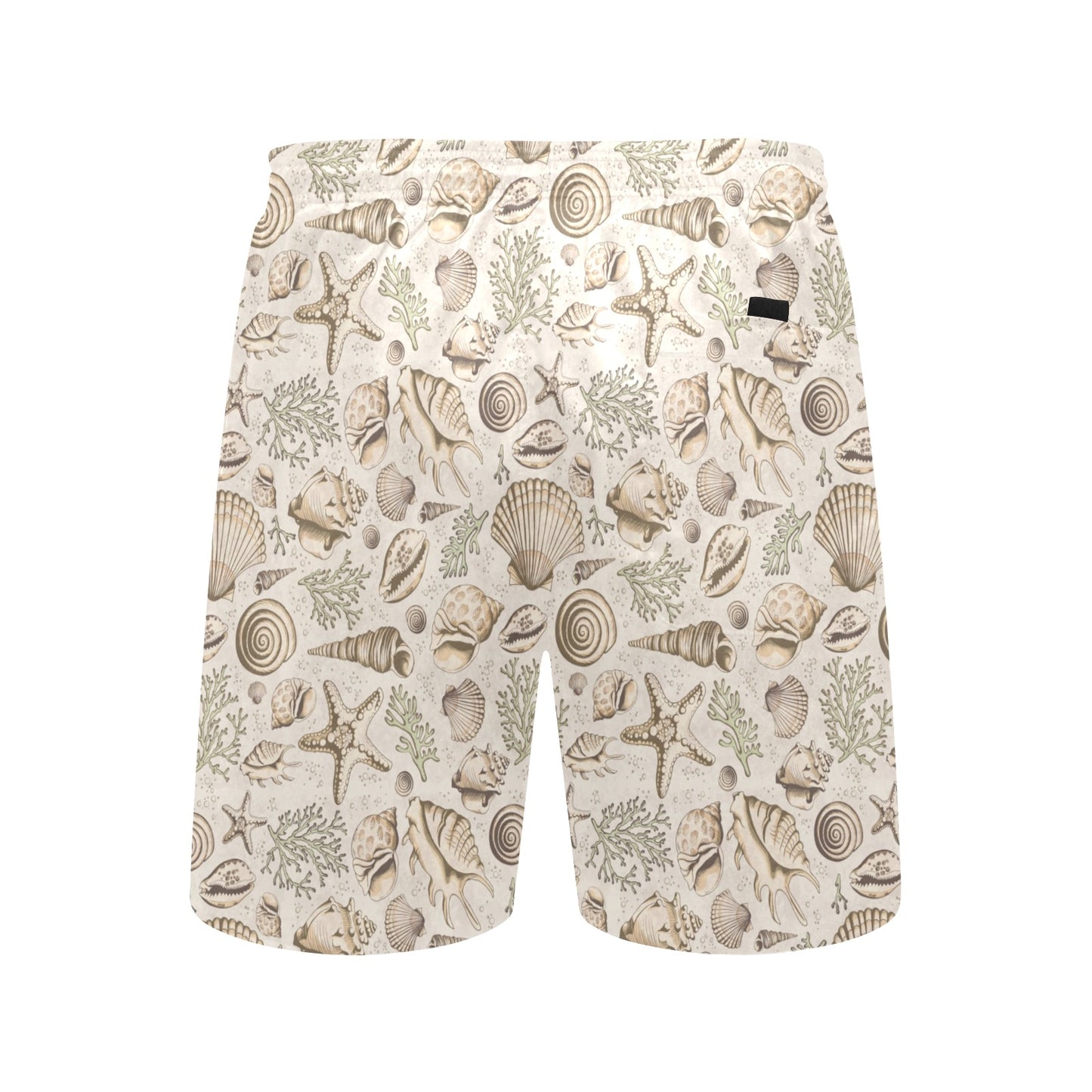 Seashell Print Design LKS304 Men's Swim Trunks Beach Shorts