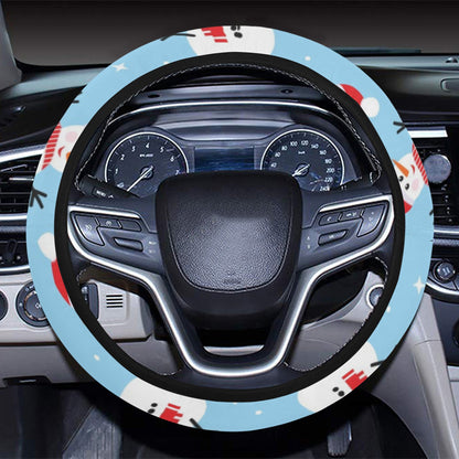 Snowman Print Design LKS305 Steering Wheel Cover with Elastic Edge