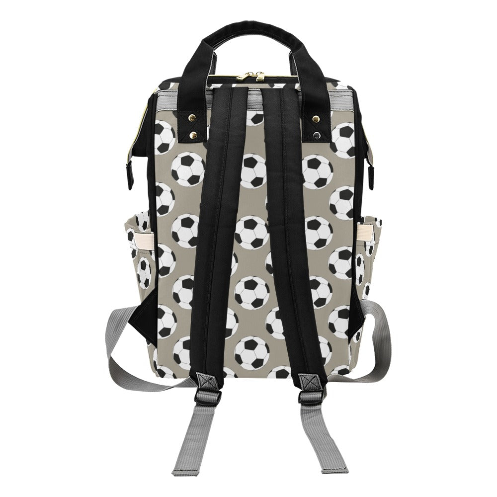Soccer Ball Print Design LKS302 Diaper Bag Backpack