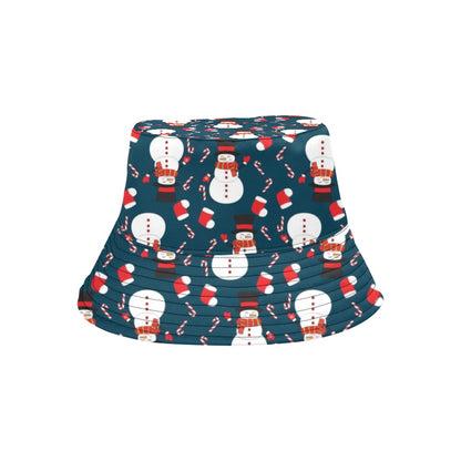 Snowman Print Design LKS301 Unisex Bucket Hat