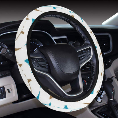 Tuna Fish Print Design LKS301 Steering Wheel Cover with Elastic Edge