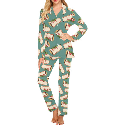 Cheesecake Pattern Print Design CK02 Women's Long Pajama Set