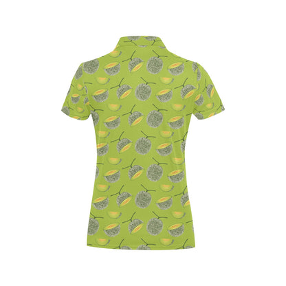 Cantaloupe Pattern Print Design 03 Women's Polo Shirt