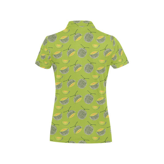 Cantaloupe Pattern Print Design 03 Women's Polo Shirt