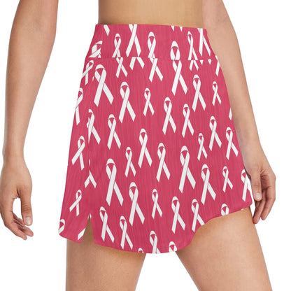 Breast Cancer Awareness Symbol 17" Golf & Pickleball Skort with Pockets