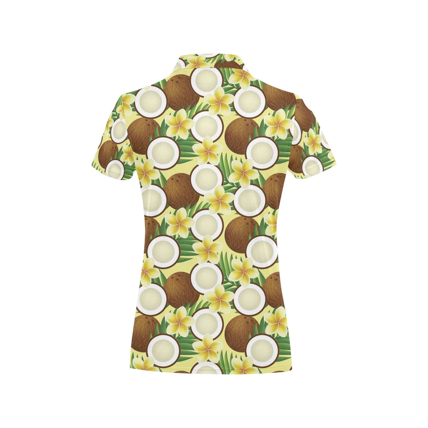 Coconut Pattern Print Design CN02 Women's Polo Shirt