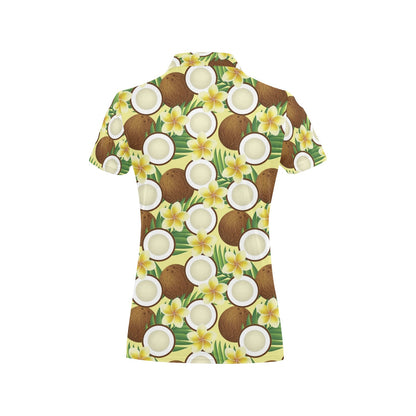 Coconut Pattern Print Design CN02 Women's Polo Shirt