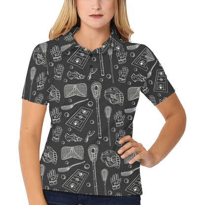 KOI Fish Pattern Print Design 05 Women's Polo Shirt