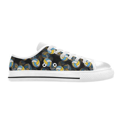 Volleyball Print Design LKS302 Women's White Low Top Shoes