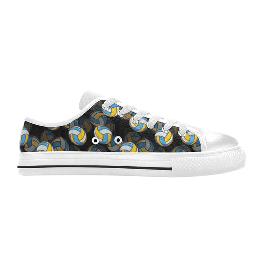Volleyball Print Design LKS302 Women's White Low Top Shoes