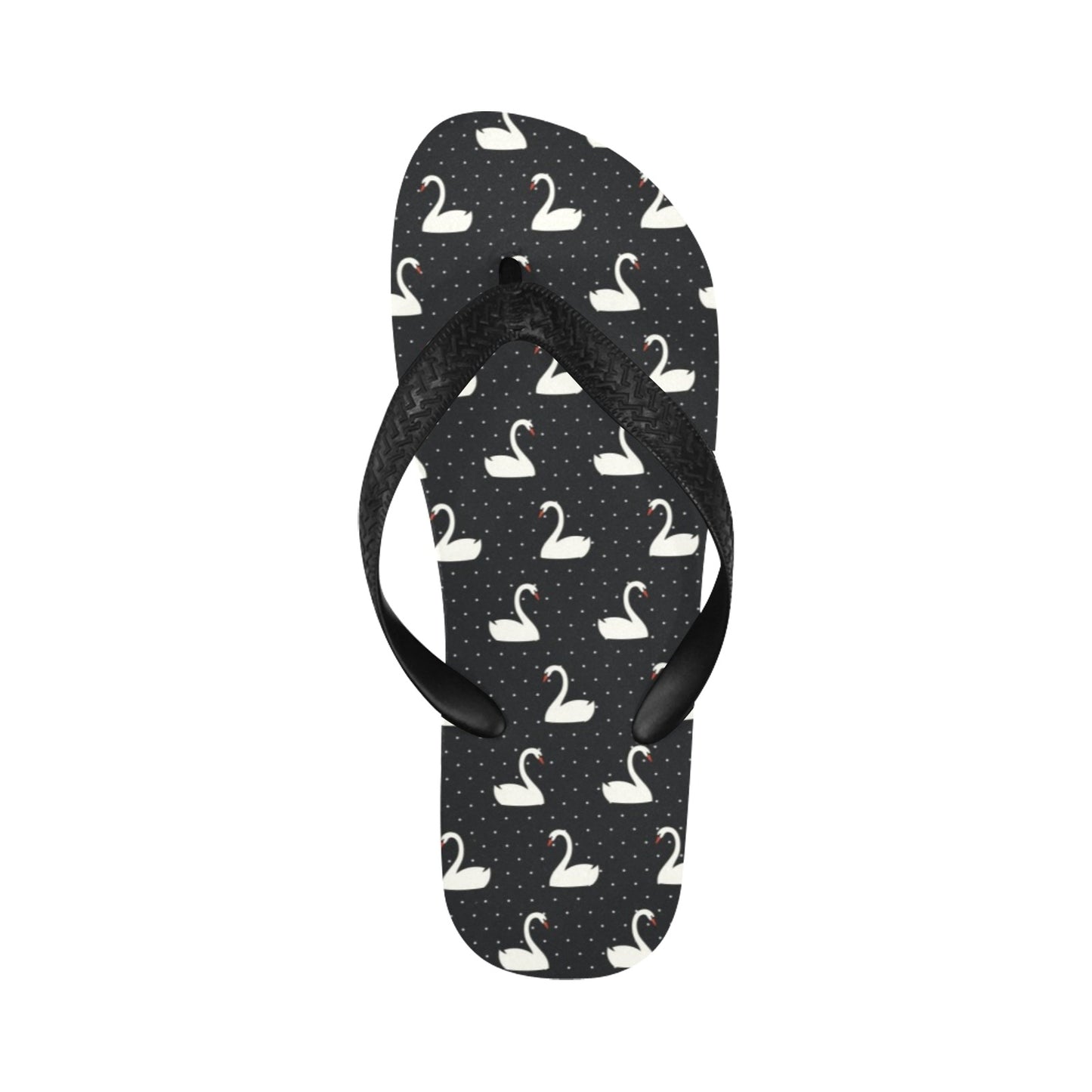 Swan Print Design LKS401 Flip Flops