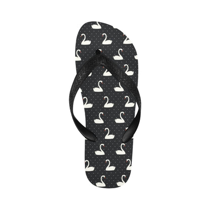 Swan Print Design LKS401 Flip Flops