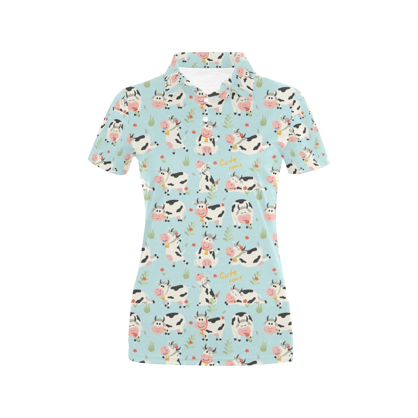 Cattle Print Design LKS403 Women's Polo Shirt