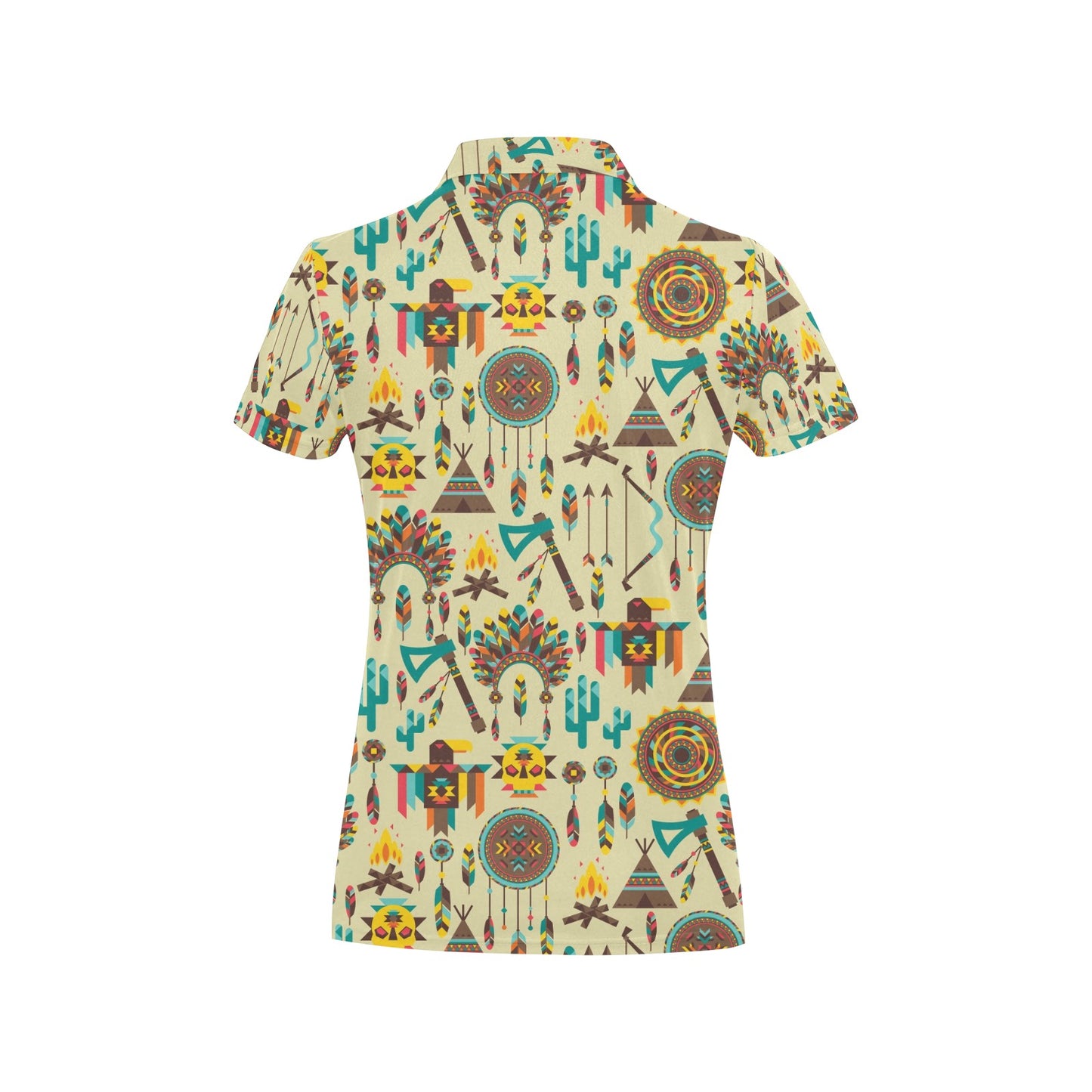 Tribal indians native american aztec Women's Polo Shirt