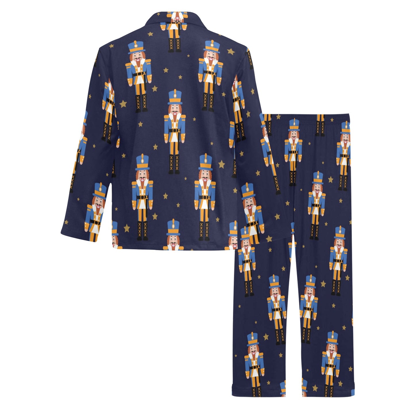 Nutcracker Pattern Print Design A04 Men's Long Pajama Set