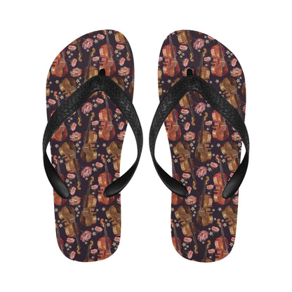 Violin Print Design LKS402 Flip Flops