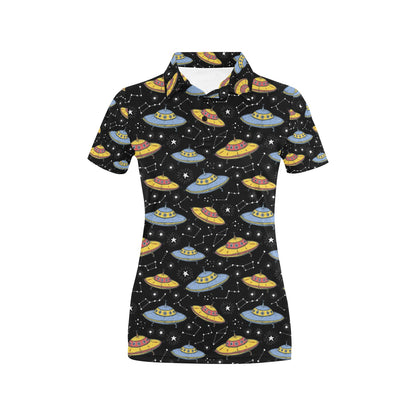 UFO Print Design LKS307 Women's Polo Shirt