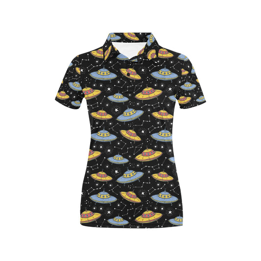 UFO Print Design LKS307 Women's Polo Shirt