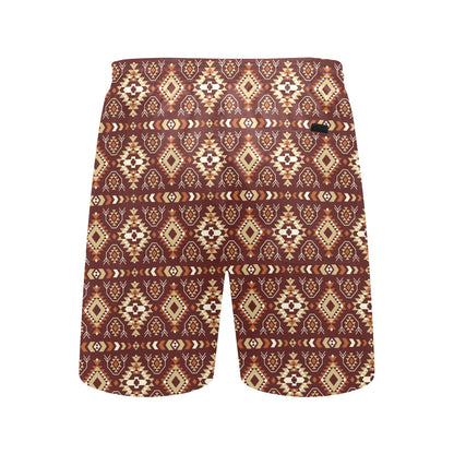 Navajo Native Color Print Pattern Men's Swim Trunks Beach Shorts