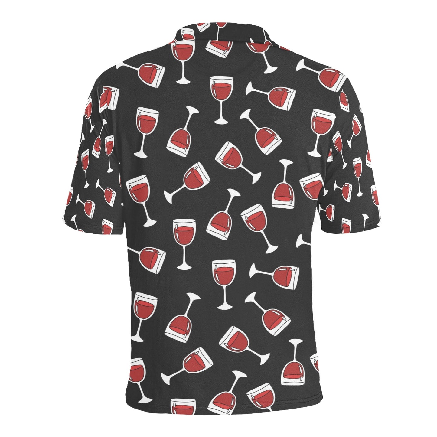 Wine Glass Print Design LKS303 Men Polo Shirt