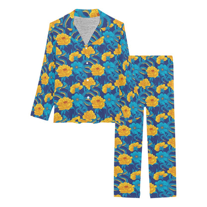 Boa Pattern Print Design 01 Women's Long Pajama Set