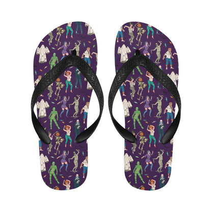 Creepy Zombie Print Design LKS302 Flip Flops