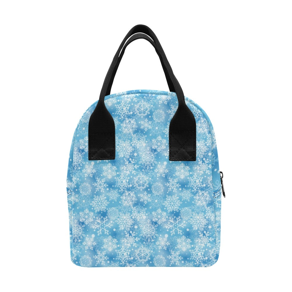 Snowflake Blue Print Design LKS301 Insulated Lunch Bag