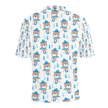 Ski Print Design LKS306 Men Polo Shirt