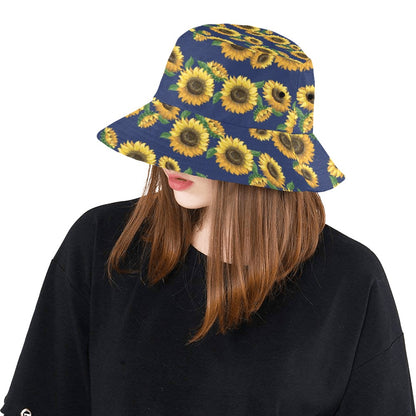Sunflower Print Design LKS307 Unisex Bucket Hat