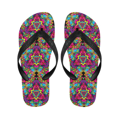 Trippy Print Design LKS303 Flip Flops