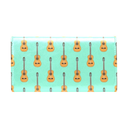 Acoustic Guitar Print Design LKS403 Women's Trifold Wallet
