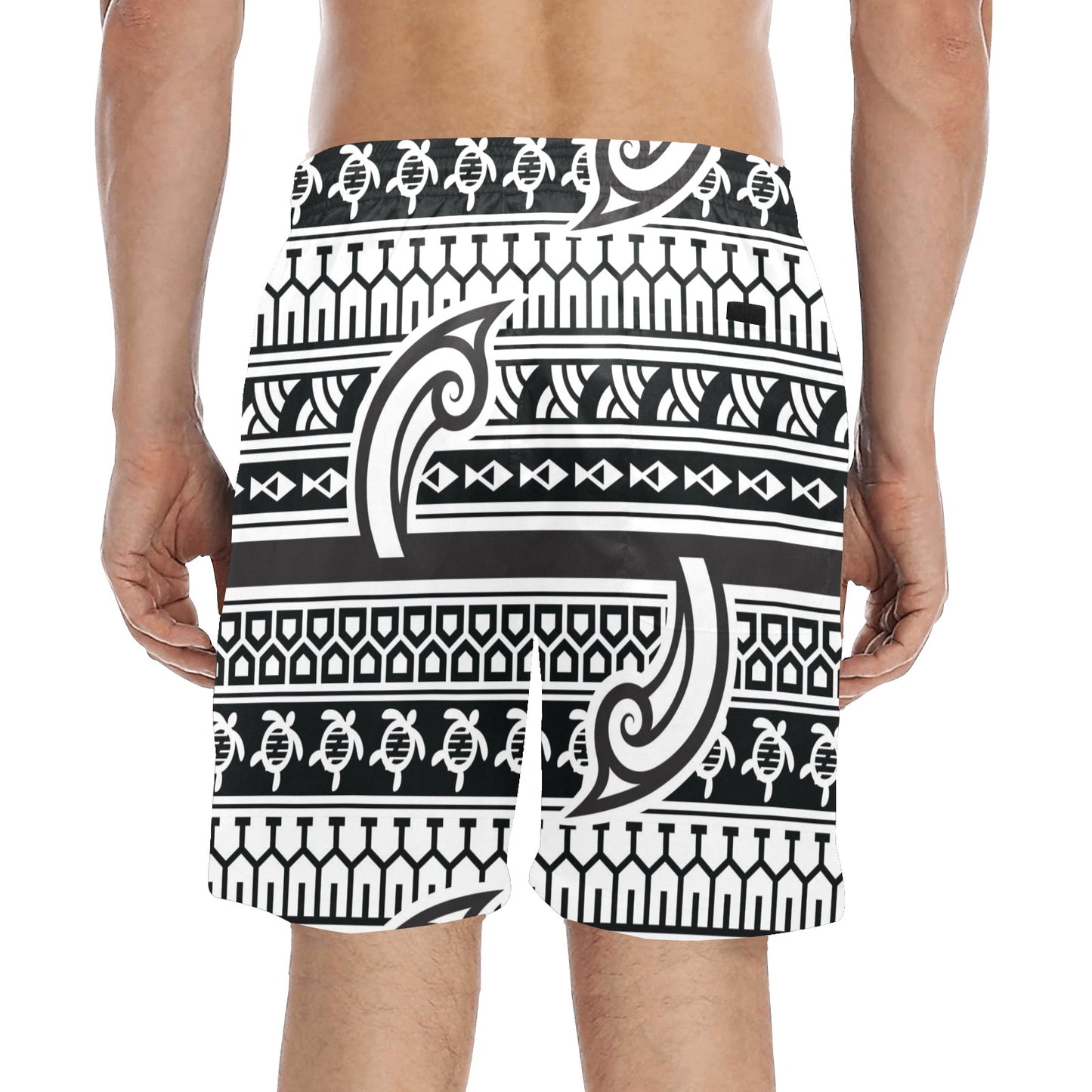 Samoan Style Print Design LKS305 Men's Swim Trunks Beach Shorts