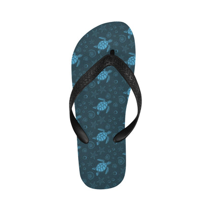 Sea Turtle Print Design LKS308 Flip Flops