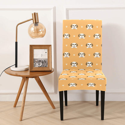 Shih Tzu Print Design LKS303 Dining Chair Slipcover