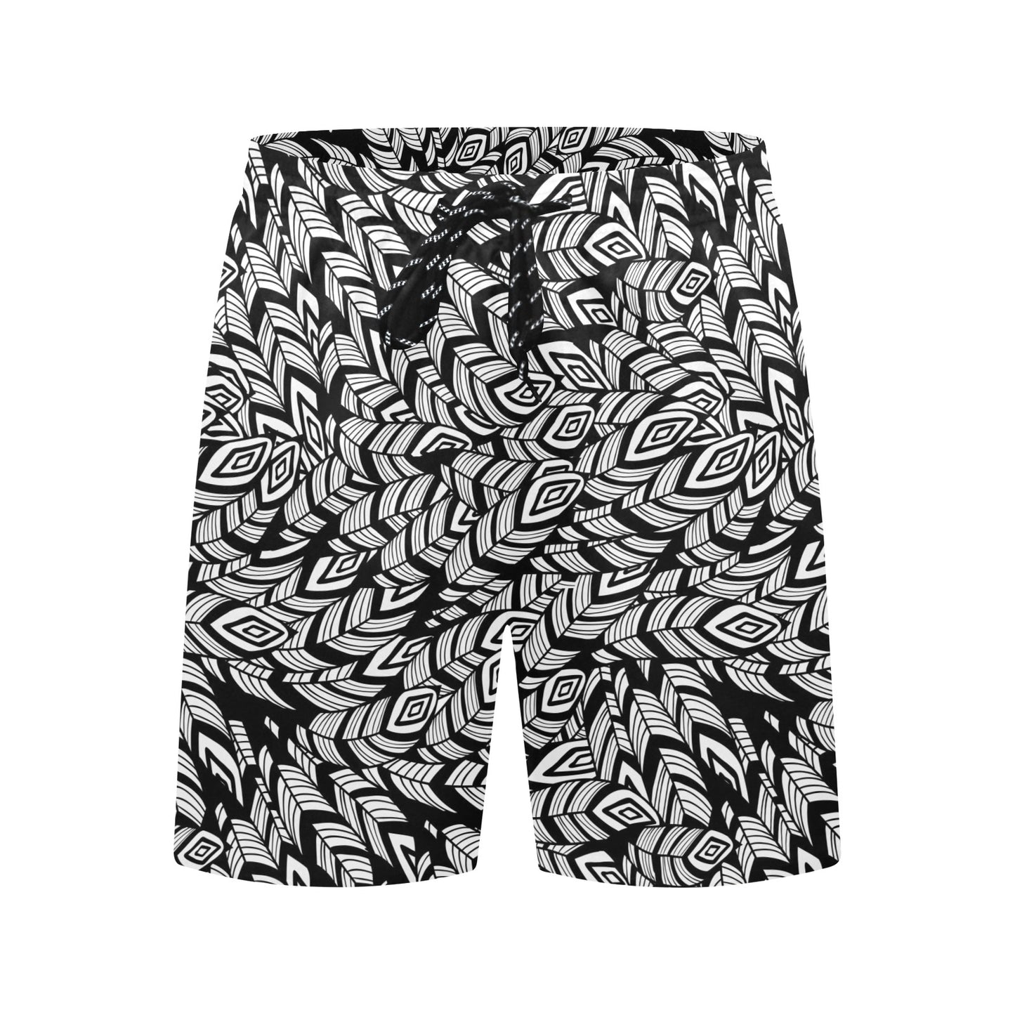 Tribal Pattern Print Design LKS302 Men's Swim Trunks Beach Shorts