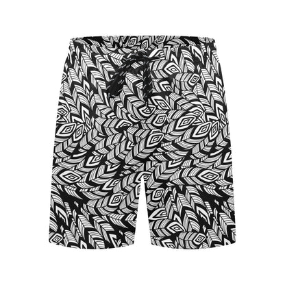 Tribal Pattern Print Design LKS302 Men's Swim Trunks Beach Shorts