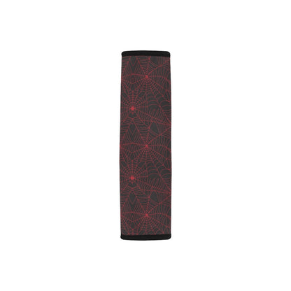 Spider Web Red Print Design LKS302 Car Seat Belt Cover