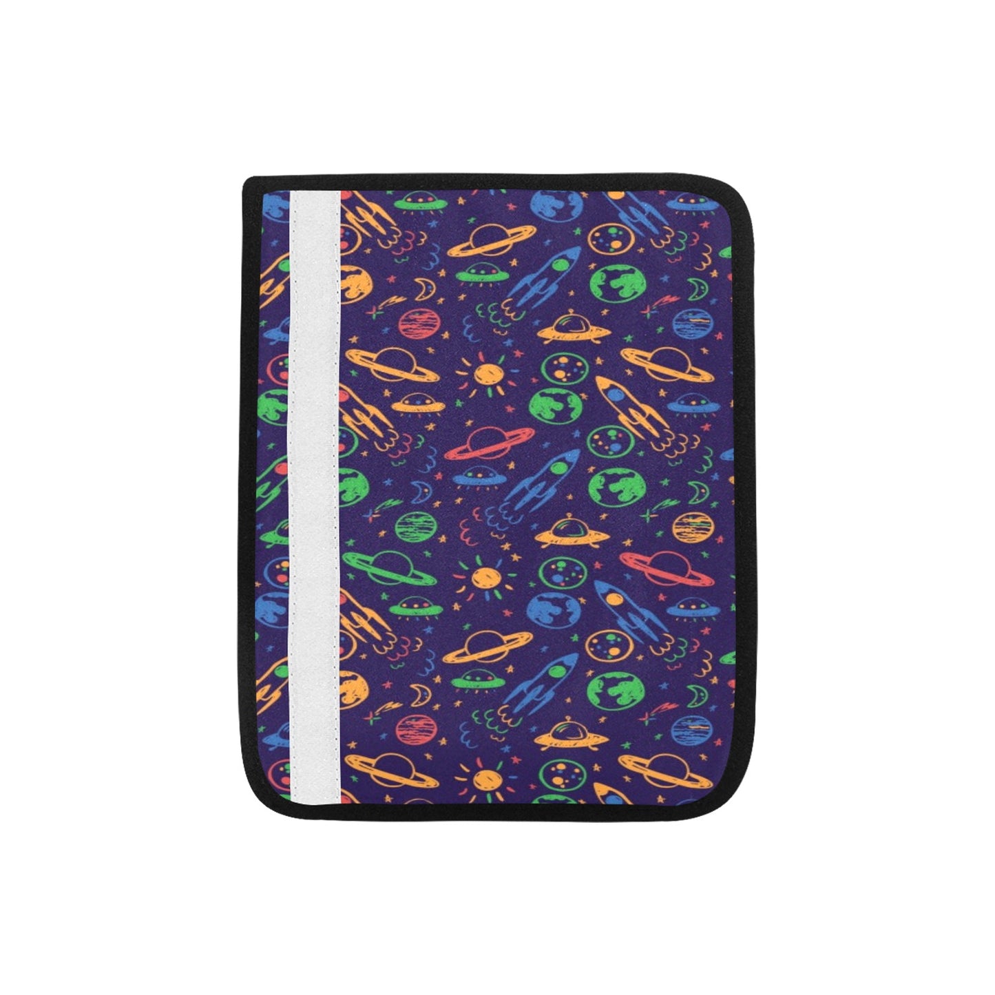 UFO Space Rocket Print Design LKS302 Car Seat Belt Cover