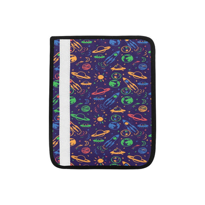 UFO Space Rocket Print Design LKS302 Car Seat Belt Cover
