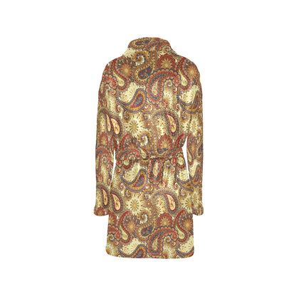 Boho Pattern Print Design 08 Women's Fleece Robe