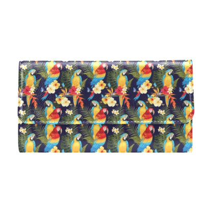Parrot Themed Design Women's Trifold Wallet