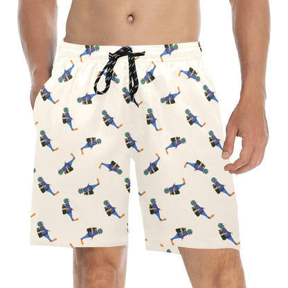 Scuba Driver Print Design LKS301 Men's Swim Trunks Beach Shorts
