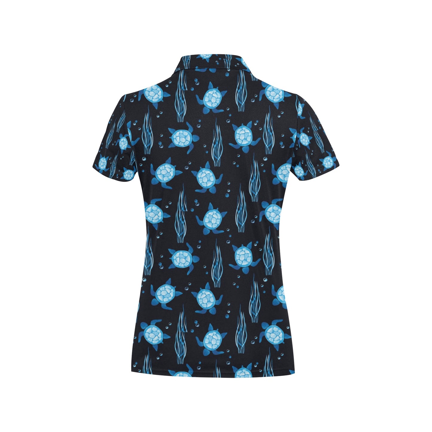 Sea Turtle Print Design LKS3013 Women's Polo Shirt