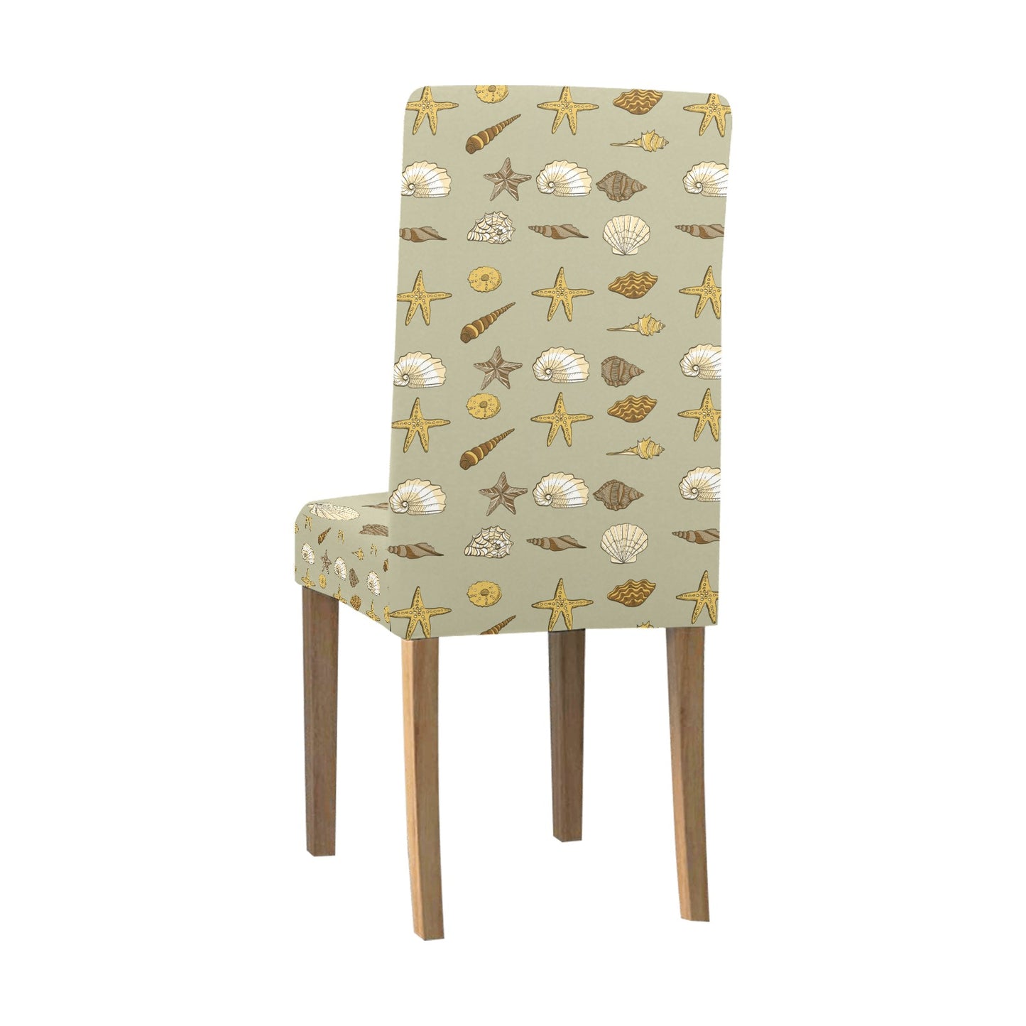 Seashell Beach Print Design LKS303 Dining Chair Slipcover