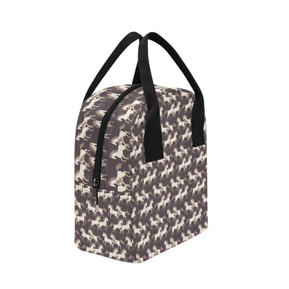 Horse Print Design LKS304 Insulated Lunch Bag