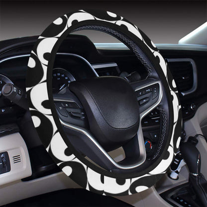 Yin Yang Print Design LKS304 Steering Wheel Cover with Elastic Edge