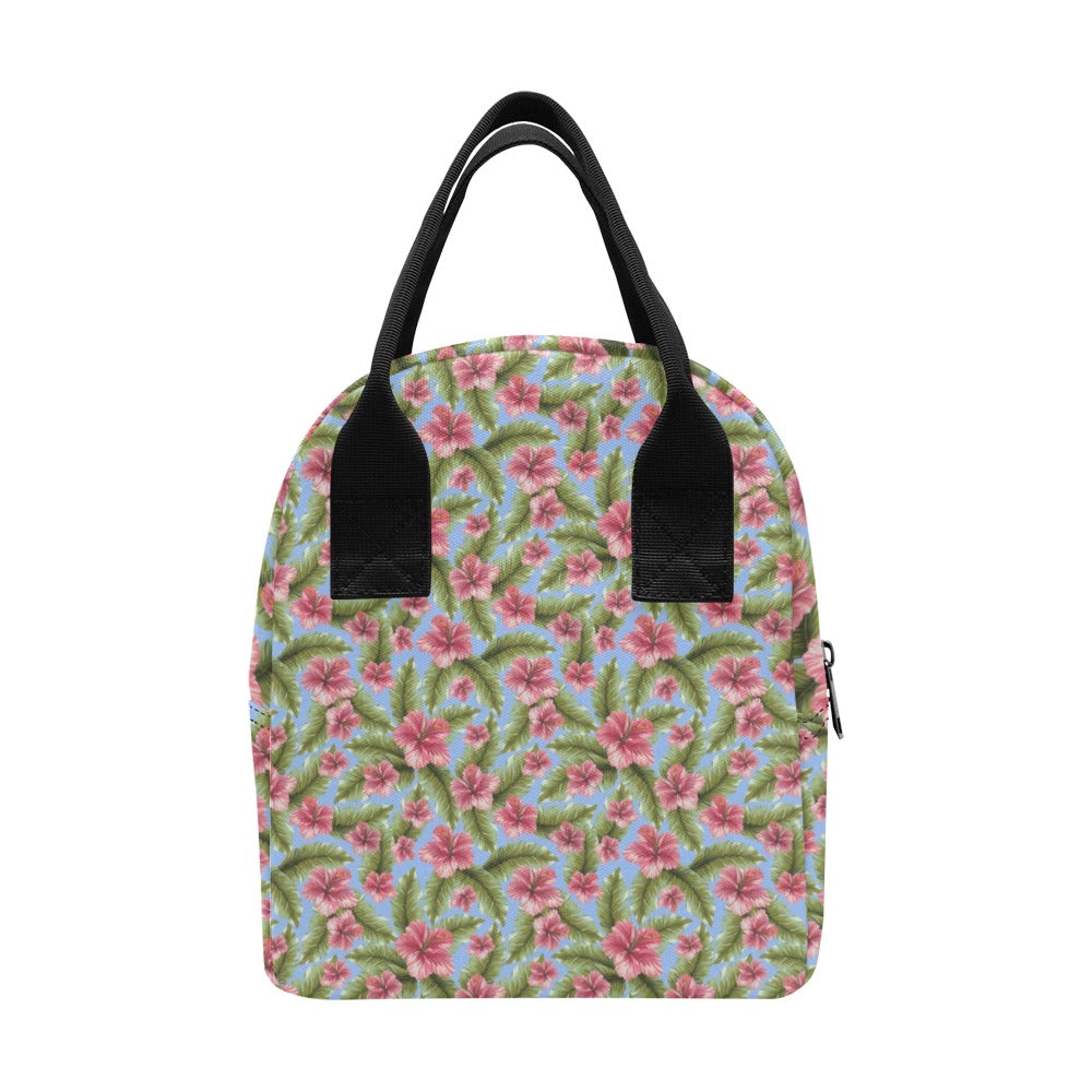 Tropical Flower Print Design LKS301 Insulated Lunch Bag