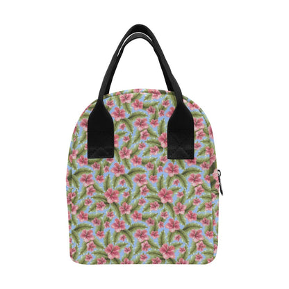 Tropical Flower Print Design LKS301 Insulated Lunch Bag