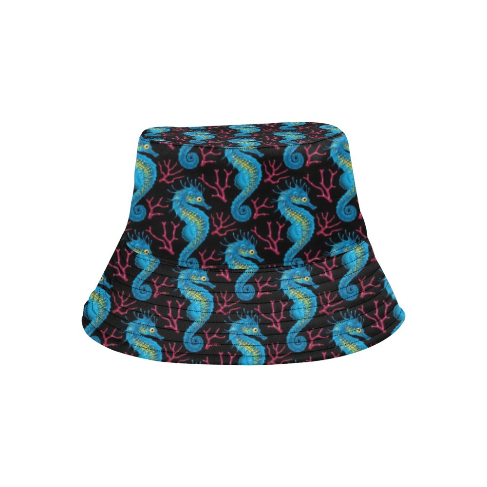 SeaHorse Print Design LKS401 Unisex Bucket Hat