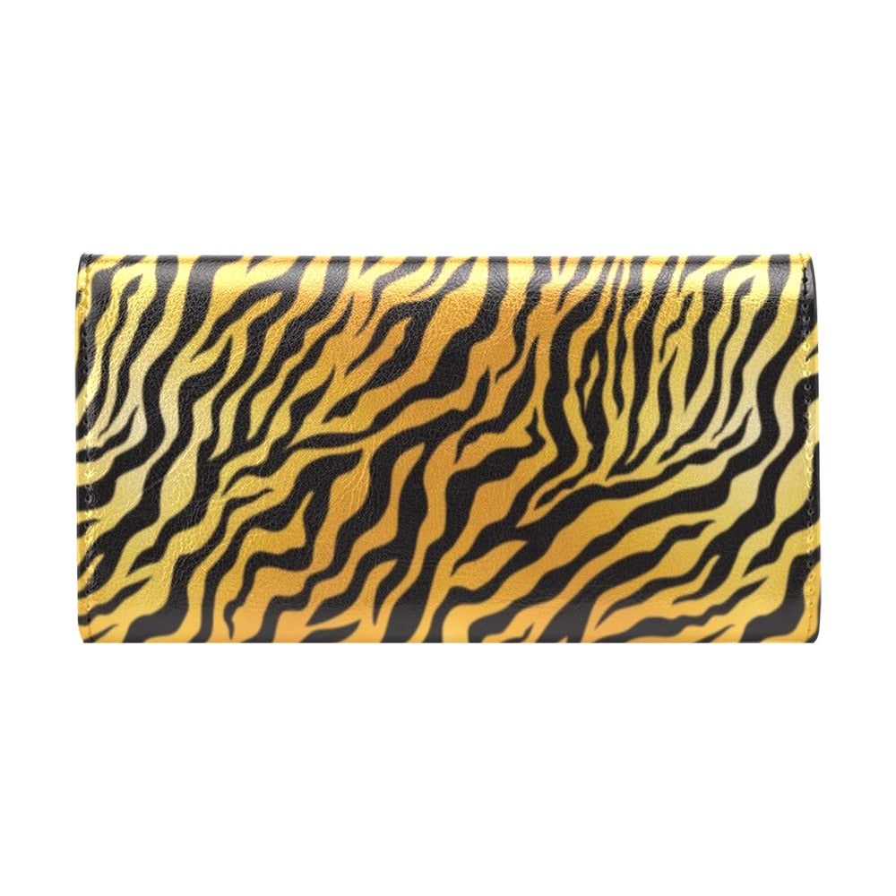 Tiger Print Design LKS302 Women's Trifold Wallet
